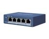 Switch PoE 4 porturi Gigabit, 60W, 10/100/1000 Mb, Hikvision, DS-3E0505P-E