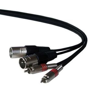 Cablu audio 3M 2 RCA Tata la 2 XLR Tata Stereo