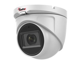 [RESIGILAT] Camera dome 5 Megapixeli, IR 30 de metri, lentila fixa de 2.8 mm, microfon, IP 67, Safer, SAF-PRO-DM5MP20F28-S-R