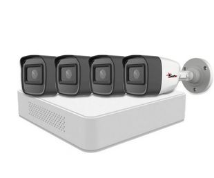 Kit supraveghere video Full HD, DVR cu 4 camere de exterior, smart IR 30m, microfon, SAFER, SAF-4XFHDIR30