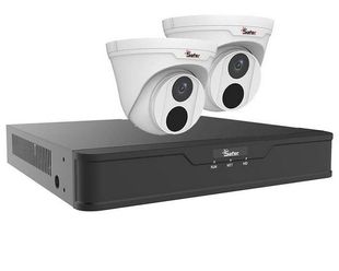 Kit supraveghere video ip 4MP Safer 2 canale Full POE