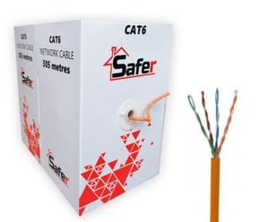 Cablu UTP, CAT 6, CCA, rola de 305 metri, SAFER, UTPCCACAT6