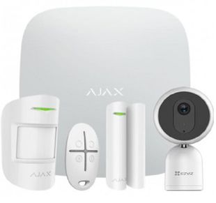 Kit sistem de alarma IP / GSM wireless Ajax 2 zone KITAJAX + camera Ezviz
