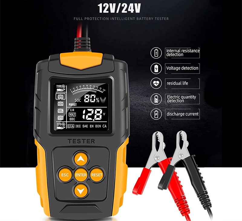 Tester digital pentru acumulatori 12V / 24V, URZ4049