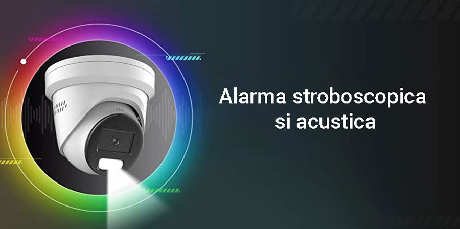 Alarma stroboscopica si acustica