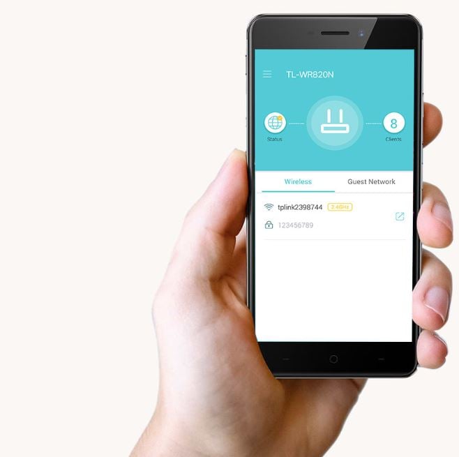 TL-WR820N router cu aplicatia Tp-Link Tether