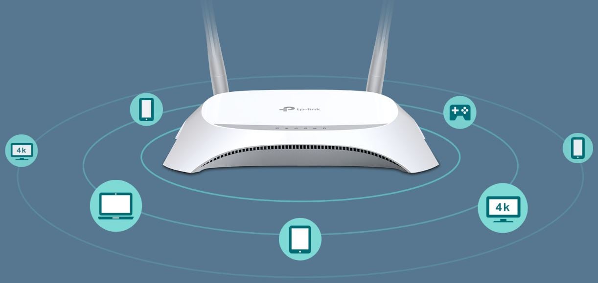 TL-MR3420 router Tp-Link conectat la dispozitive