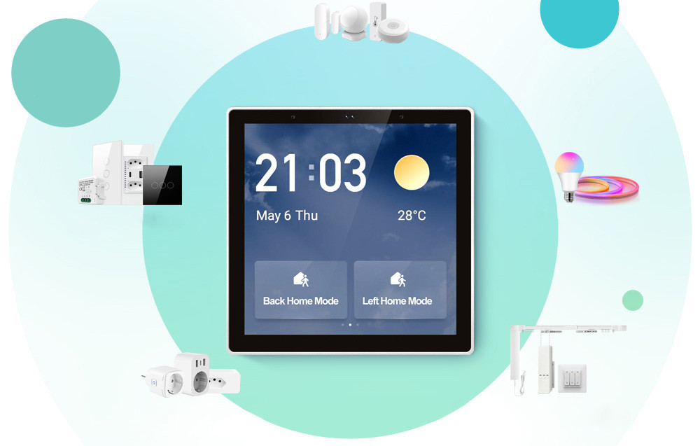 Control dispozitive multiple Panou de control inteligent, Wi-Fi, 4 inch, Bluetooth, ZigBee TUYA, Avatto, T6E Panel