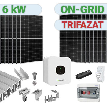 sistem fotovoltaic 6 KW on grid trifazat