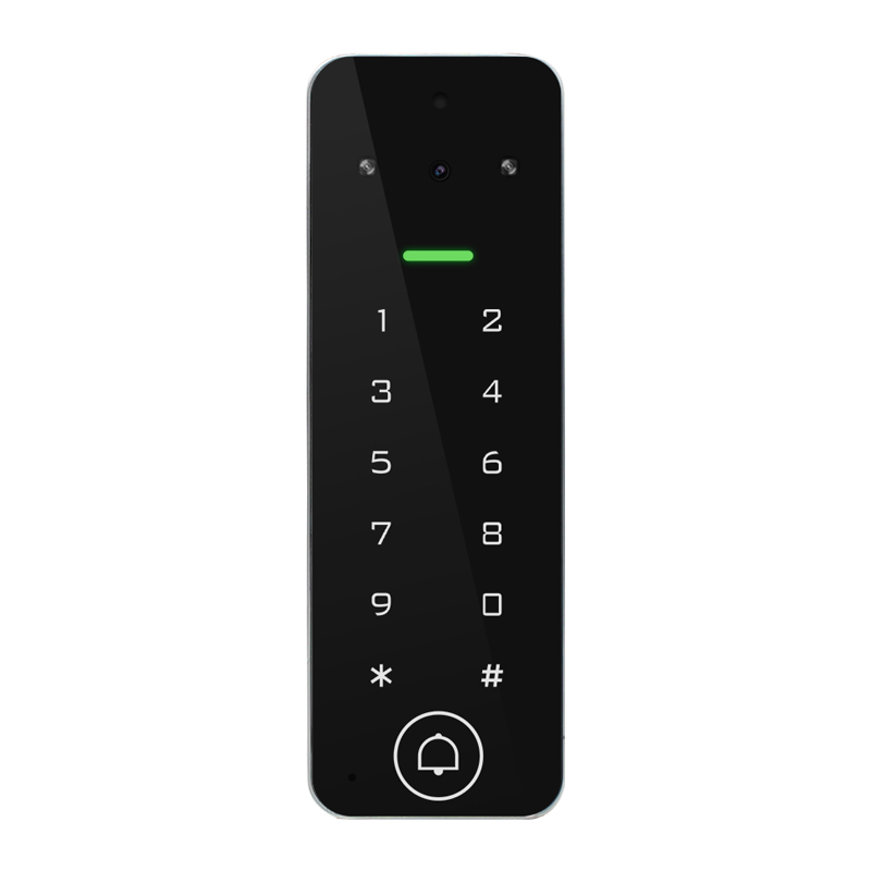 Videointerfon cu control acces, Card EM 125KHz, PIN, Wi-Fi, Compatibil cu aplicatia Tuya, IP65, SECUKEY Vcontrol 4-K