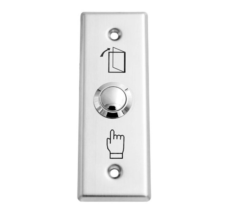 Buton de iesire, montaj ingropat, din otel inoxidabil, NO/COM SECUKEY Cbutton 4