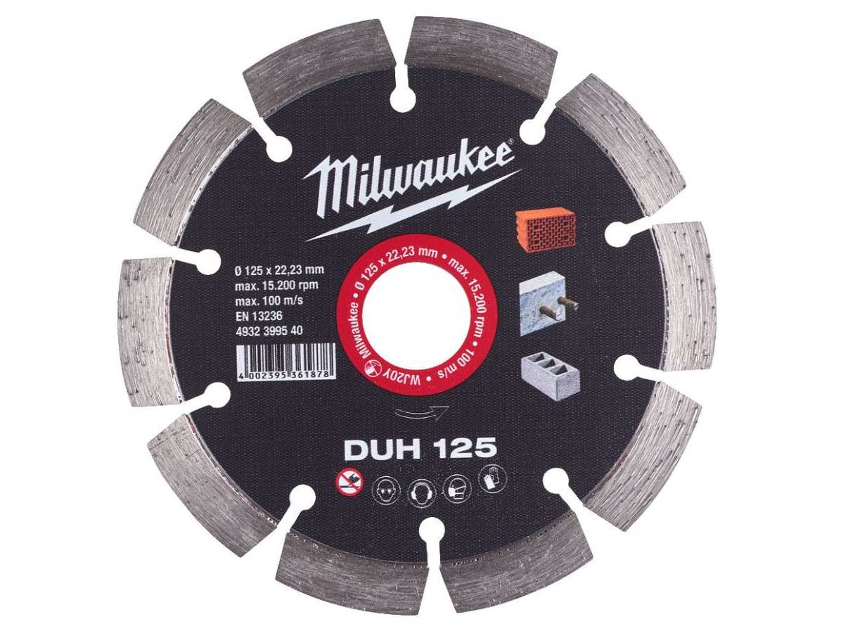 Disc diamantat Milwaukee, DUH 125mm, pentru piatra, tigla din beton, granit, 4932399540