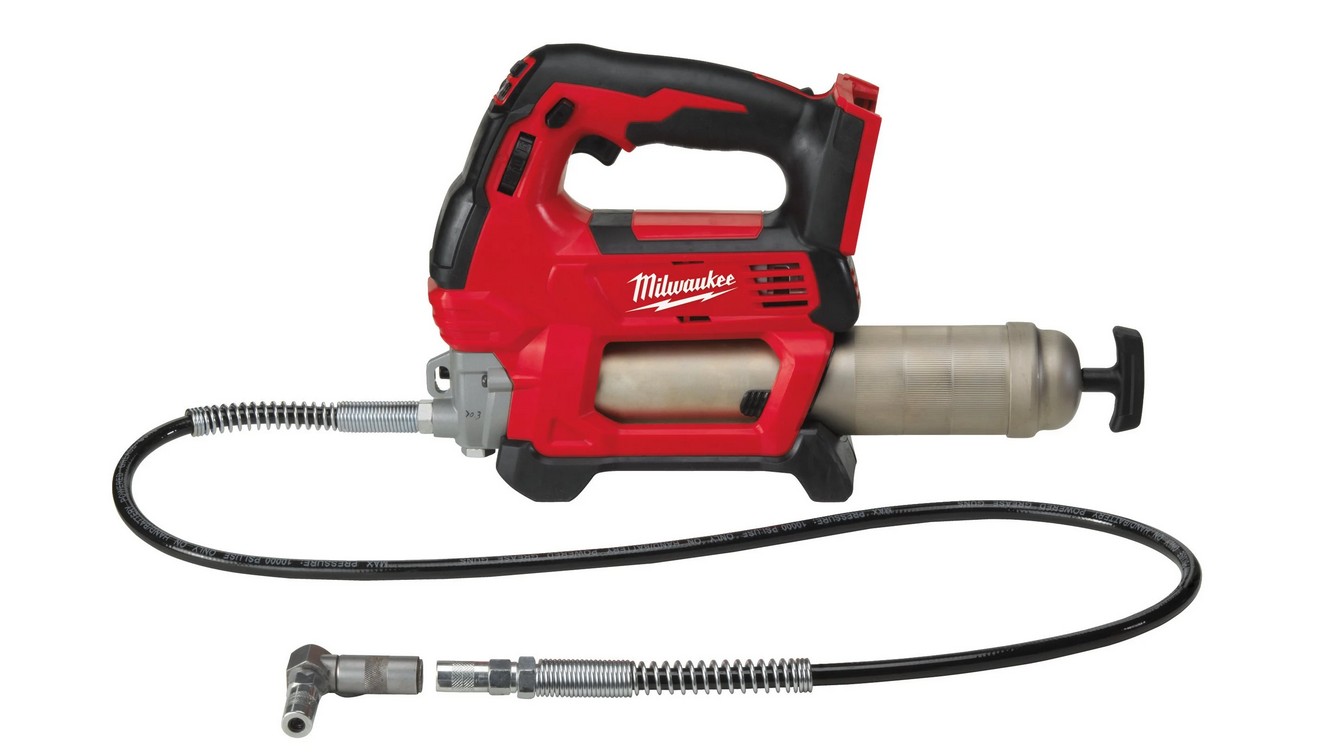 Pistol gresare Milwaukee, M18, motor 18V, presiune 690bari, monitorizare nivel energie, protectie suprasarcina, furtun flexibil 1219mm, 4933440493