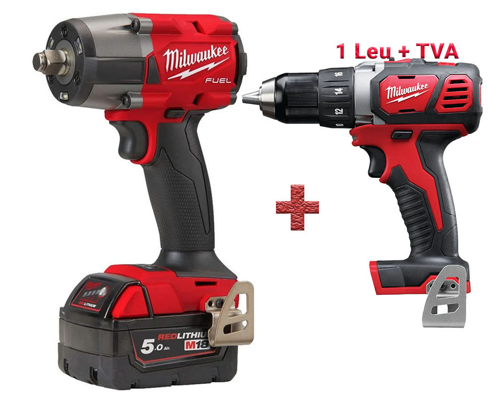 Cheie de impact cu acumulator Milwaukee M18 FMTIW2F12-502X, cuplu 745 Nm, sistem FUEL, 1/2 inch, 881 Nm desfacere, 4933478450-PROMO