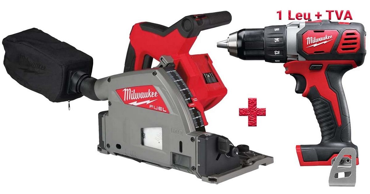 Fierastrau circular Milwaukee M18 FPS55, 55mm, 18V, diametru disc 165mm, 5600 RPM, inclinare 45 grade, 2x acumulatori, 4933478778-PROMO