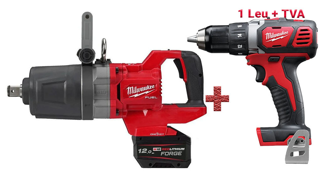 Cheie de impact cu acumulator Forge Milwaukee M18 ONEFHIWF1DS-121C, cuplu desfacere 2711 Nm, 1 inch, ONE-KEY, 4933499253-PROMO