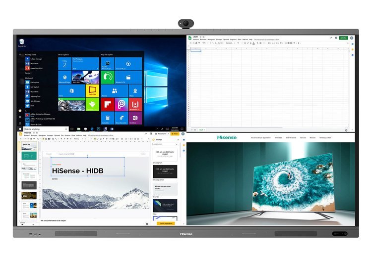 Tabla interactiva cu touch screen Hisense 75WR6BE whiteboard 4K DLED, diagonala 75