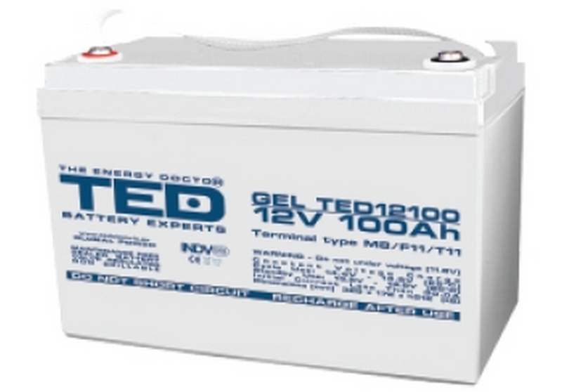 Acumulator cu GEL, 12 V, 100 Ah, TED Electric, TED004147