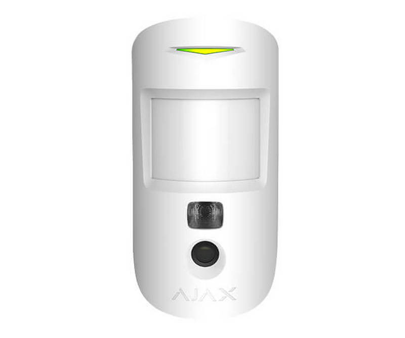 Senzor de alarma wireless PIR cu camera video, culoare alba, AJAX MOTIONCAMERA