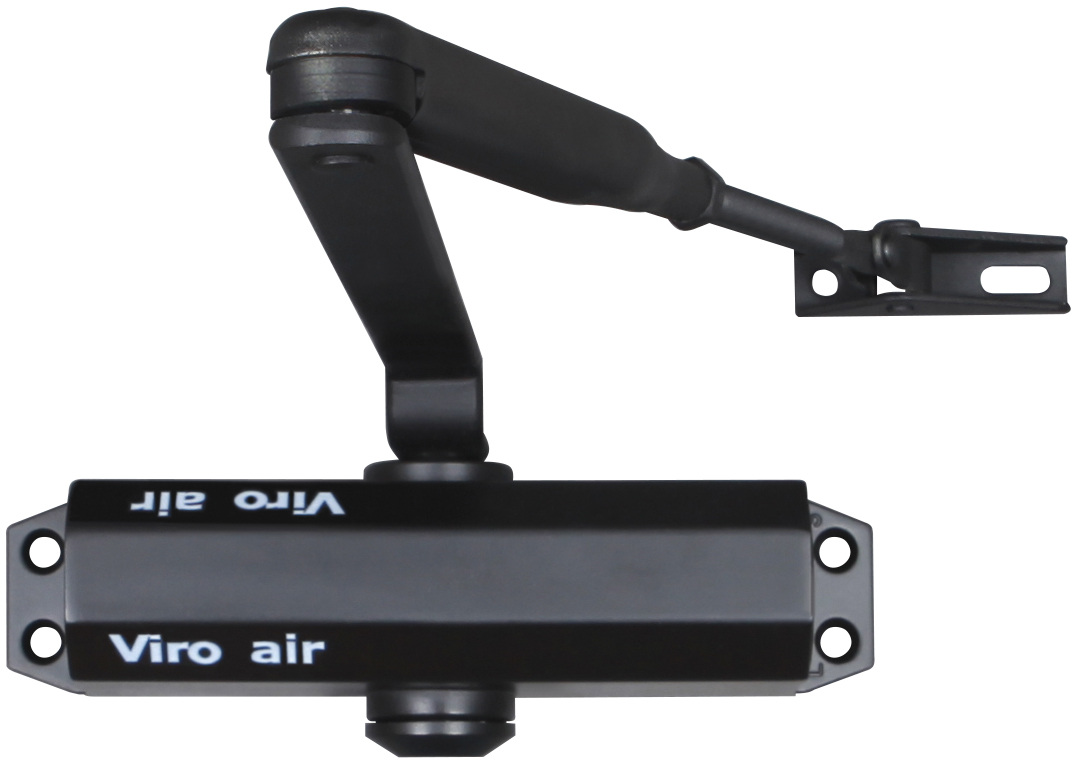 Amortizor VIRO AIR cu pinion si cremaliera, pentru usi de max. 95cm si 60kg, negru, 118.03.1.211.CE