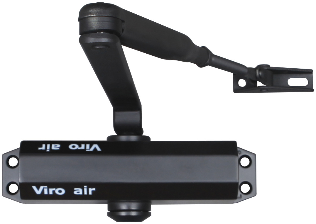 Amortizor VIRO AIR cu pinion si cremaliera, pentru usi de maxim 110cm si 85kg, negru, 118.13.2.211