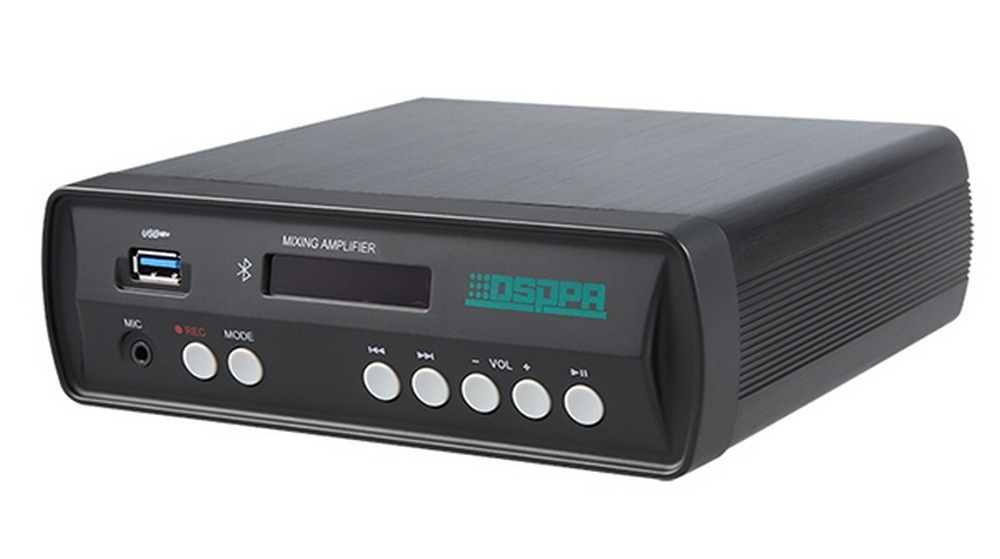 Amplificator cu mixer 2 x 30W, cu BT, SD, USB, 1 AUX, 1 MIC, 4-16 Ohmi, DSPPA MINI60