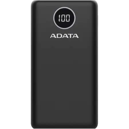 Power Bank 20000mAh Quick Charge 3.0, 3 x USB, Negru, ADATA AP20000QCD-DGT-CBK