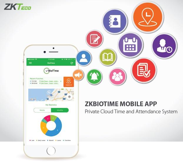 Aplicatie pontaj pentru lucru de acasa ZKBioTime Mobile APP