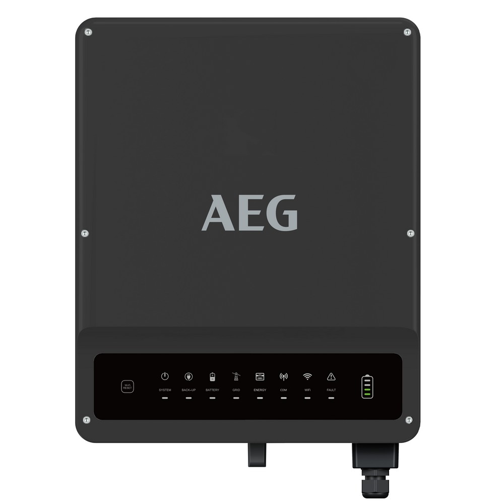 Invertor Hibrid AEG, 8 KW, 2xMPPT, 3 Faze, Compatibil cu bateria AEG, 5 ani garantie, Wifi Inclus, AS-ICH02-8000-2/HV