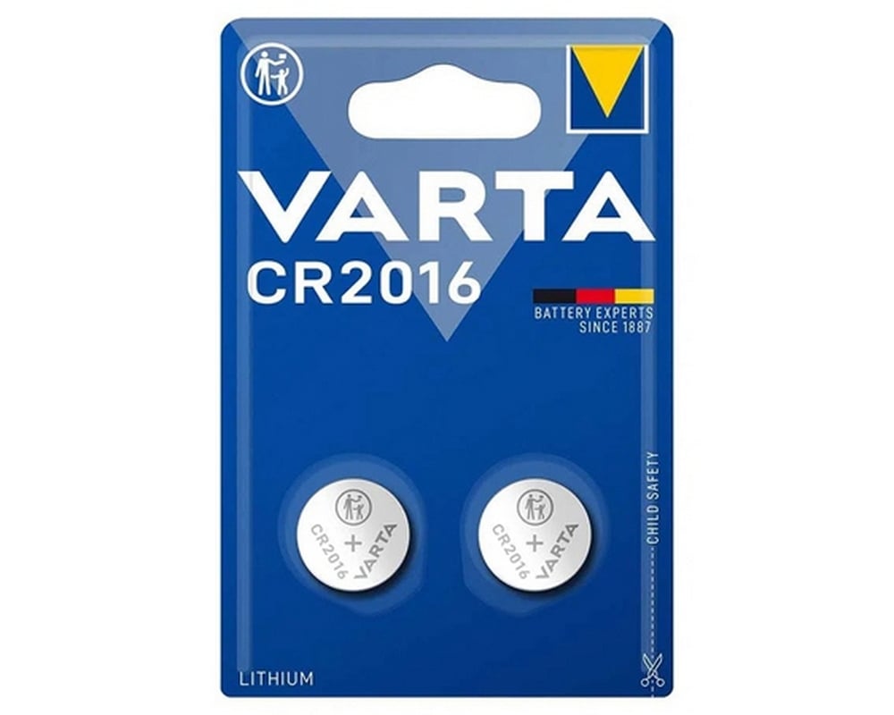 Baterie CR2016, blister 2 buc, pentru telecomenzi, Varta, BAT0240