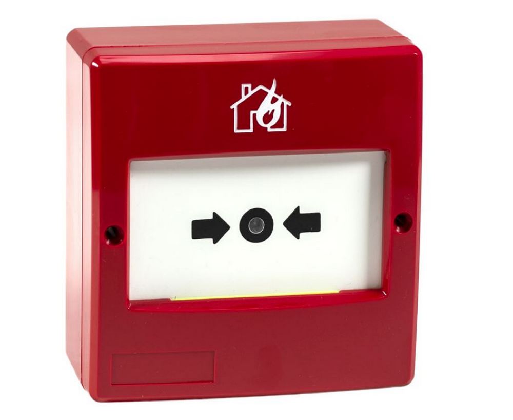 Buton de panica incendiu, adresabil, LED, IP40, Detnov MAD-450-I