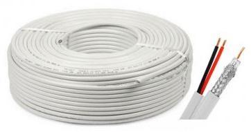 Cablu coaxial RG6 cu alimentare 2x0,75, rola 200 de metri TW200SCCA