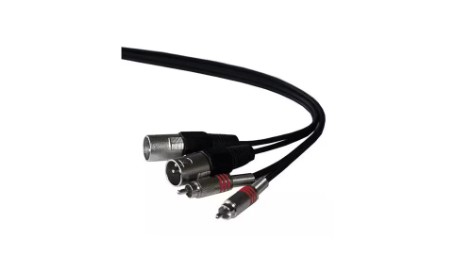 Cablu audio 2x RCA tata la 2x XLR tata, lungime 5m, PVC, CM5RX-2