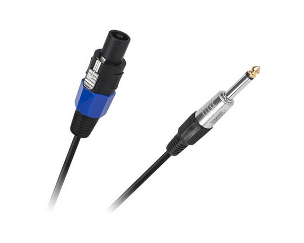 Cablu audio Speakon tata - Jack 6.35 tata, lungime 10 m, negru, KPO2759-10