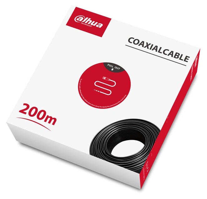 Cablu coaxial RG59, 200 m, cupru, Dahua DH-PFM930-59N-200