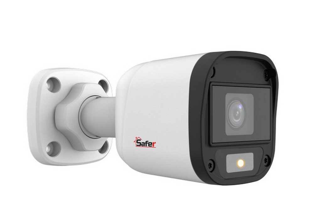 Camera de exterior Full Color Safer, 5MP 2K, 2.8mm, LED alb 20m, IP67, SAF-BP5MP20F28-LED(U)