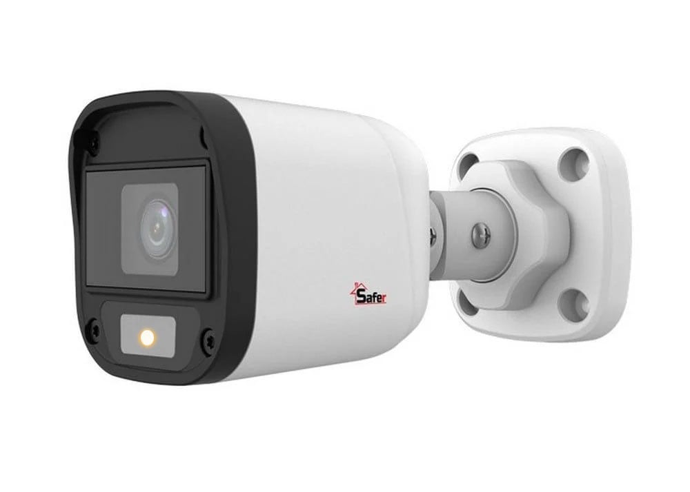 Camera de supraveghere exterior Safer, 2MP Full HD, 2.8mm, Full Color LED alb 20m, IP67, SAF-BP2MP20F28-LED(U)