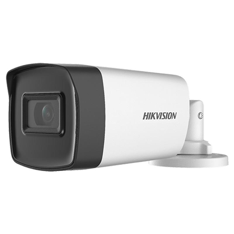Camera de exterior, Hikvision, 5MP, lentila 2.8 mm, Microfon incorporat, IR 40m, DS-2CE17H0T-IT3FS(C)