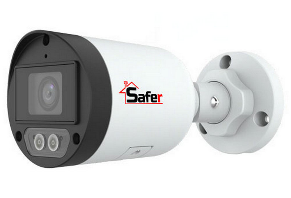 Camera de supraveghere IP, 2MP, LED alb 30m, ColorHunter, microSD, Microfon, PoE, IP67, Safer SAF-IPCBM2MP30-LED28-A