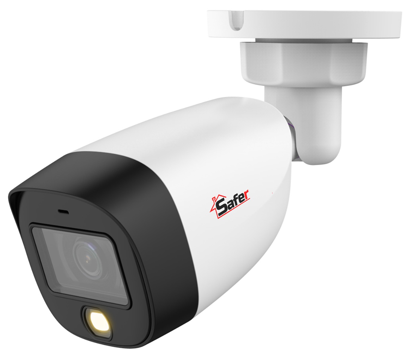 Camera de supraveghere pentru exterior HDCVI, Full HD 2MP, 2.8mm, Iluminare duala IR si LED 20m, Microfon, Safer SAF-BM2MP20F28-IL-A