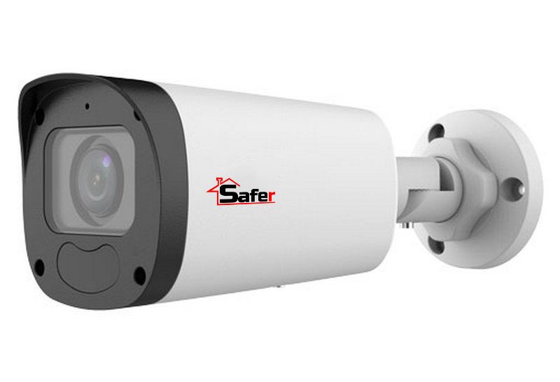 Camera IP de exterior, 5MP 2K, IR 50m, Lentila varifocala motorizata 2.8mm - 12mm, PoE, MicroSD, Microfon, Safer SAF-IPCBM5MP50VMZ