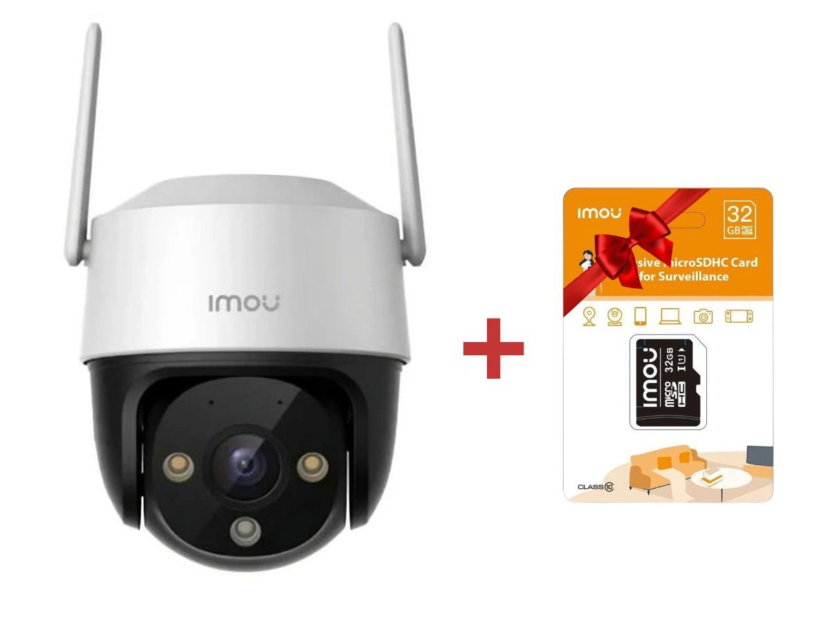 Camera wireless Imou Cruiser 2C + card microSD 32GB cadou, 5MP, 3.6mm, Audio, Alarma, IP66, IPC-S7CP-5M0WE+SD32GB