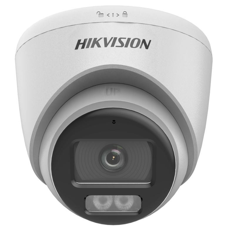 Camera de supraveghere interior ColorVu, 3K, 2.8mm, Smart Hybrid Light IR si LED 40m, Microfon, IP67, Hikvision DS-2CE72KF0T-LFS28