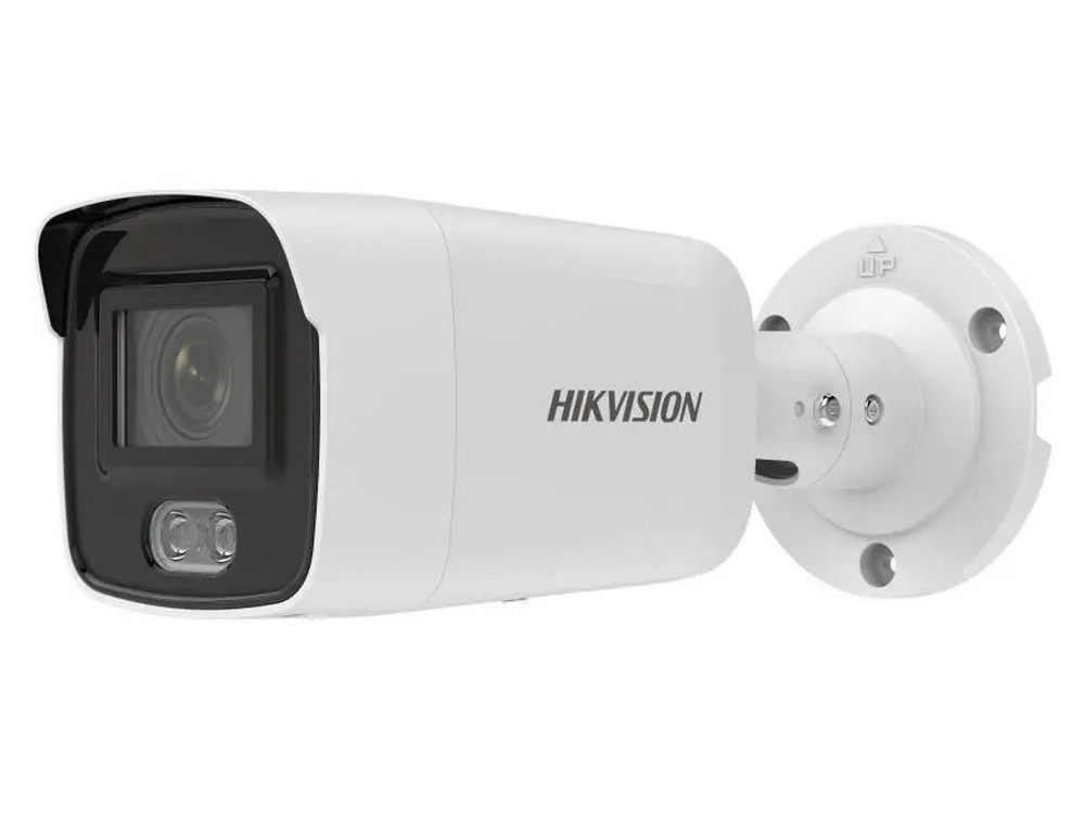 Camera IP Hikvision, ColorVU, 4MP 2K, microfon, LED alb 40 m, exterior, Hikvision, DS-2CD2047G2-LU(C)