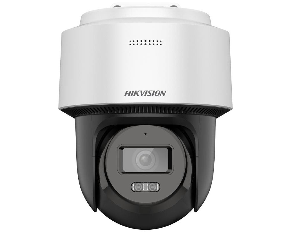 Camera IP PT Hikvision DS-2DE2C400MWG-E(2.8mm), 4MP 2K, IR si LED alb 30m, Detectie Umana, Audio, PoE, slot microSD, IP66