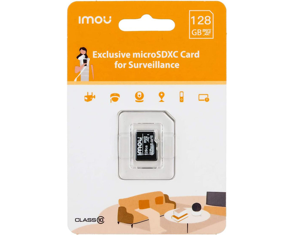Card MicroSD, 128GB, Clasa 10, citire 95 Mbps, scriere 38 Mbps, IMOU, MICROSD128-IMOU