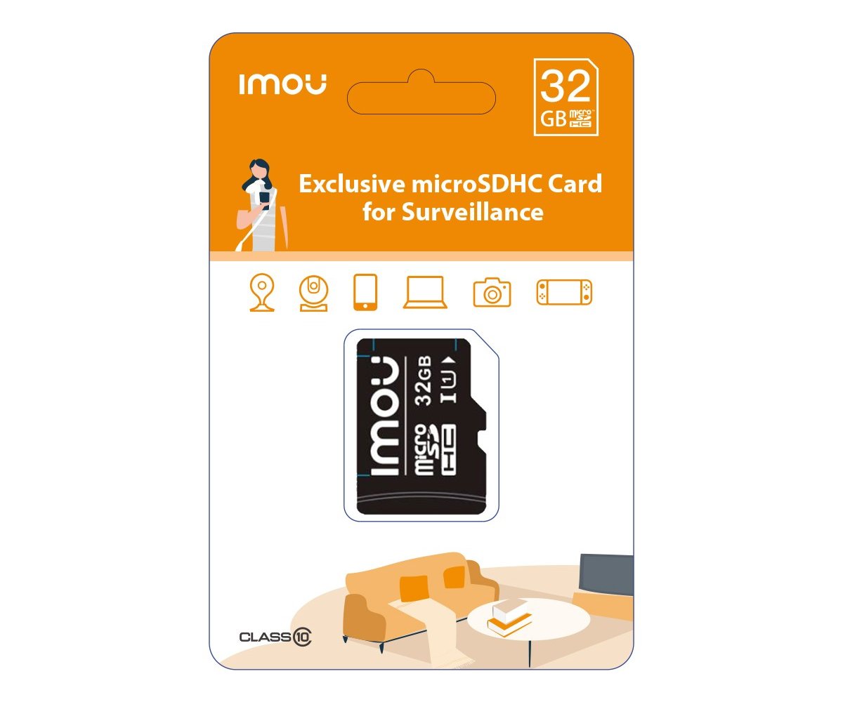 Card MicroSD, 32GB, Clasa 10, citire 95 Mbps, scriere 25 Mbps, IMOU, MICROSD32-IMOU