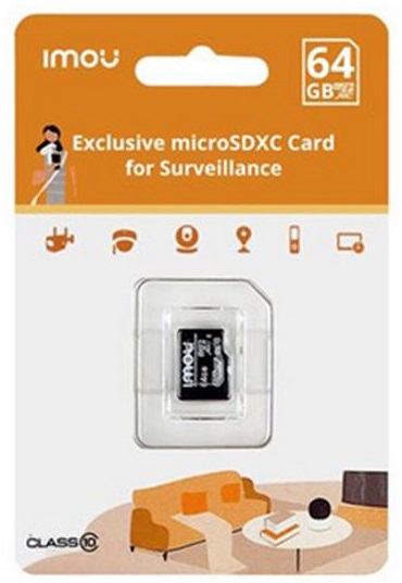 Card MicroSD, 64GB, Clasa 10, citire 95 Mbps, scriere 38 Mbps, IMOU, MICROSD64-IMOU