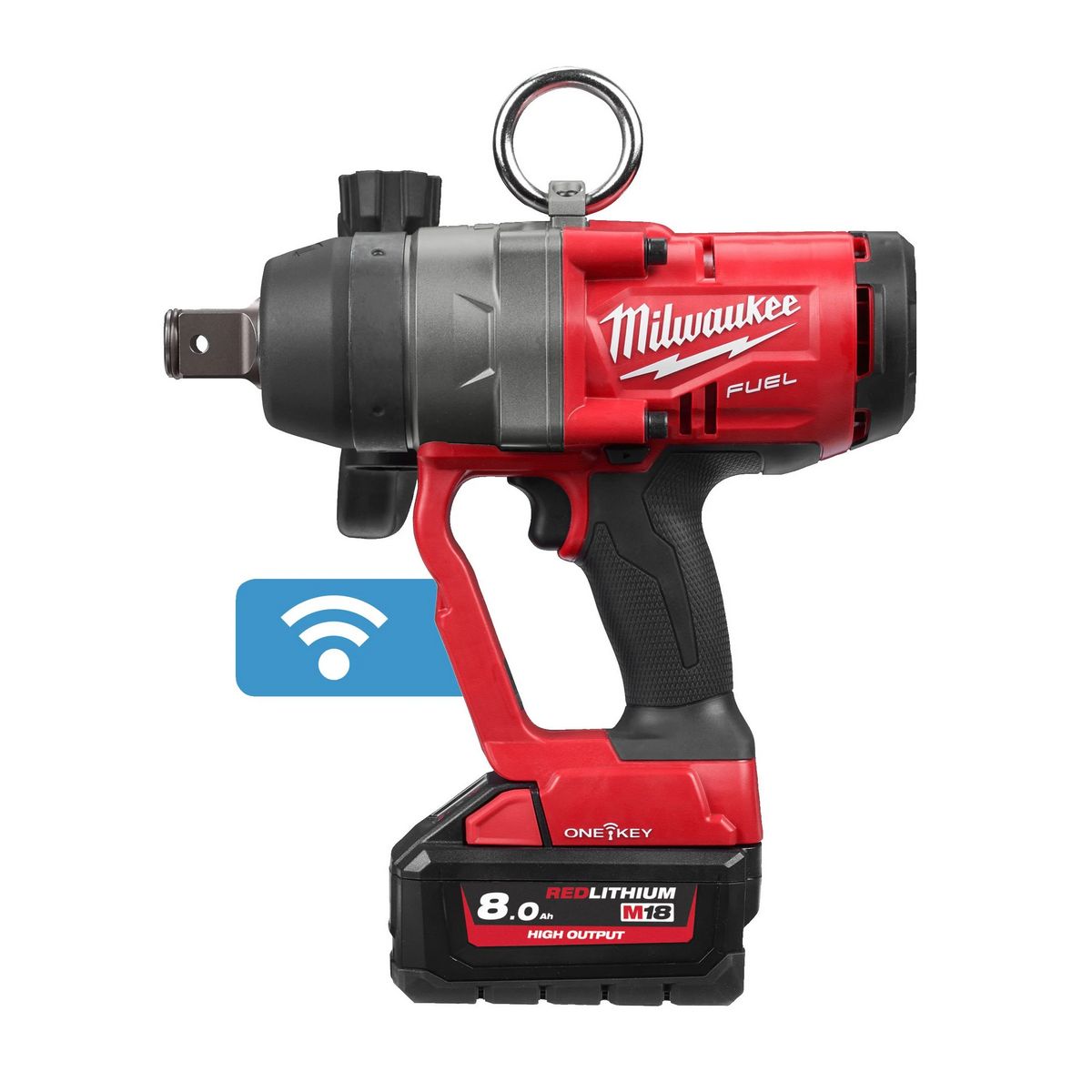 Cheie de impact cu acumulator Milwaukee M18 ONEFHIWF1-802X, 1 inch, cuplu 2033 Nm, sistem ONE-KEY si FUEL, 4933459733