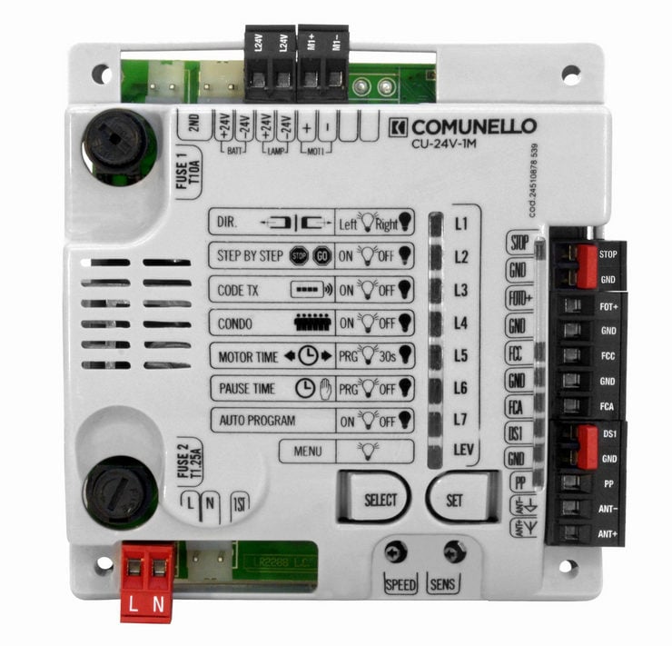 Placa de control pentru automatizari Comunello cu 1 motor de 24V, GQUADST1L0G00 QUAD 24V 1M